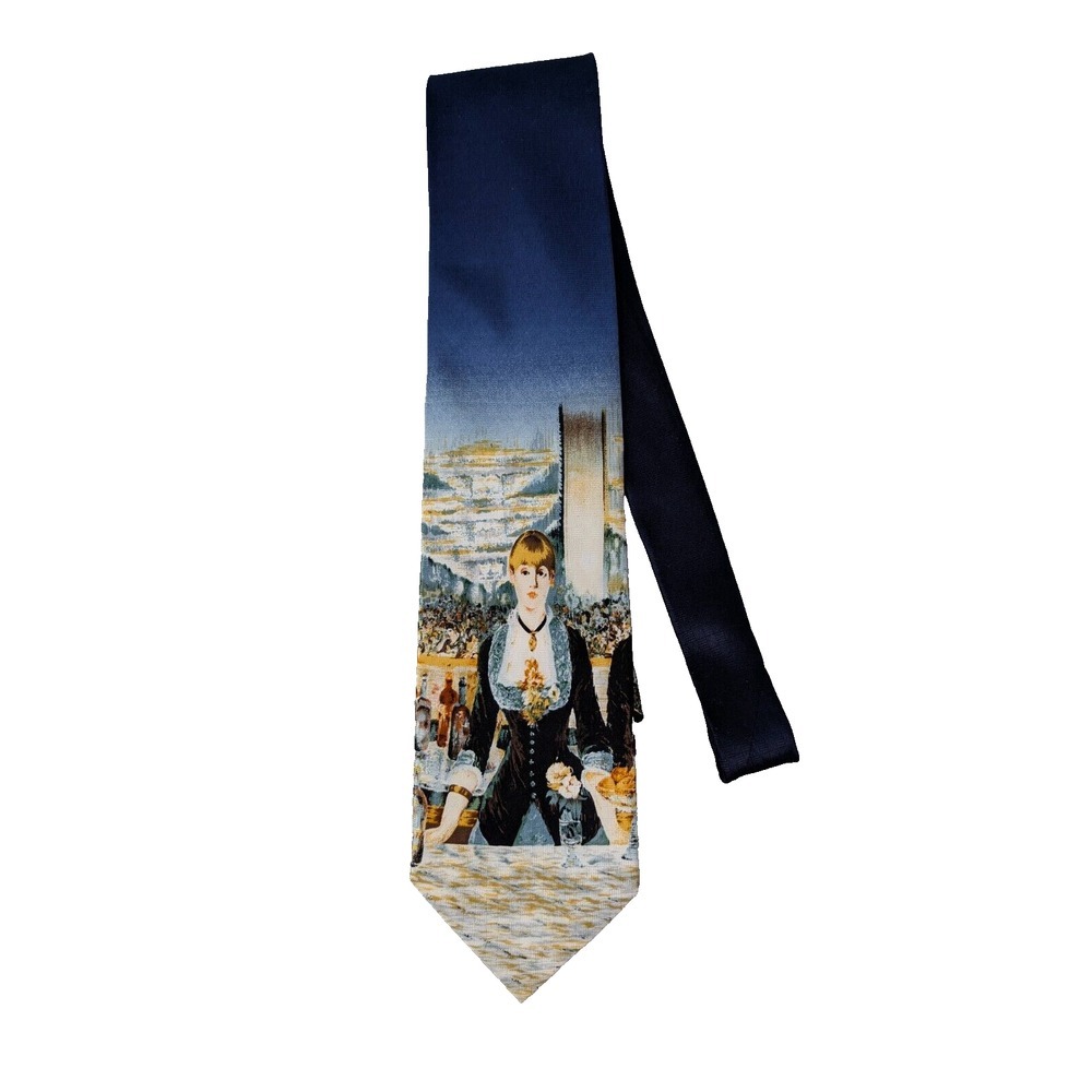 Museum Gallery Edoward Manet 100% Silk Tie A Bar At The Folies Bergere 1881-82‎
